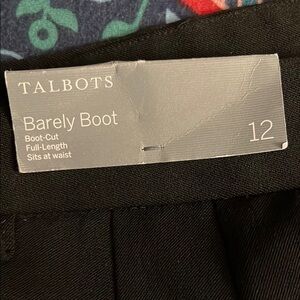 Talbots Black Barely Boot Pants